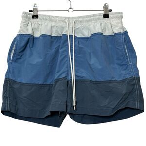 Solid & Striped Classic Swim Shorts Mens Size Small Color Block Lined Drawstring